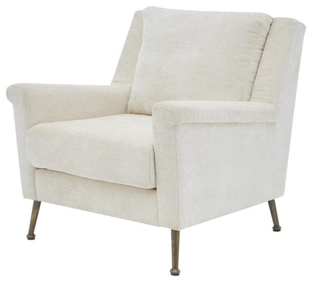 Winston Fabric Accent Arm Chair Gold Legs Midcentury Armchairs And Accent Chairs by New