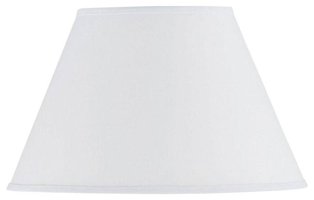 CAL Lighting Lamp Shades 11.5 in. White Hardback Fabric Lamp Shade SH-1332