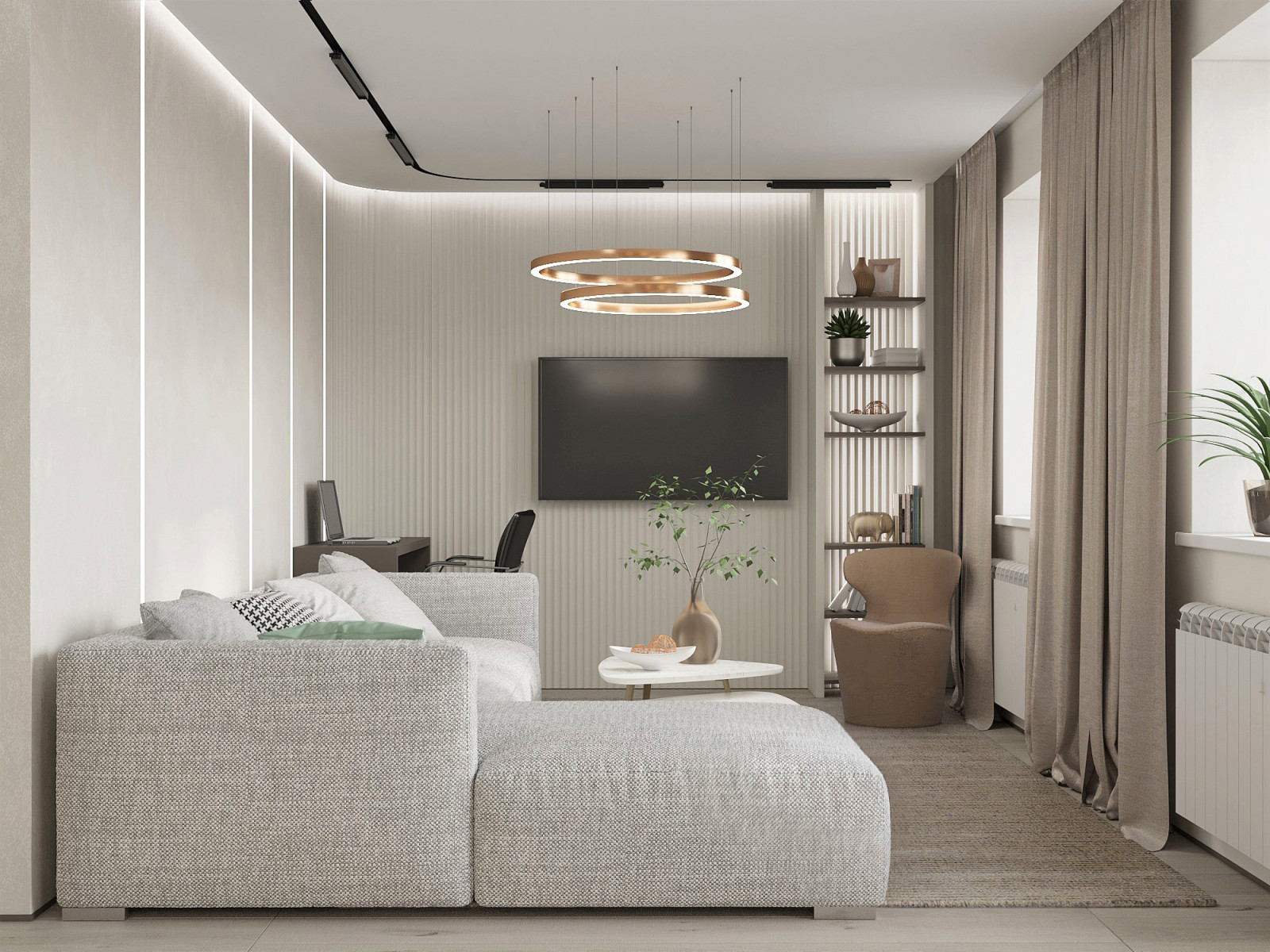 Дизайн-проект небольшой квартиры в эко-стиле