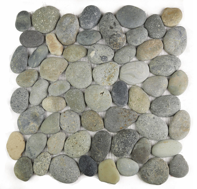 12 X12 Perfect Pebble Tile Beach Style By Island Stone 12 X12 Perfect Pebble Tile