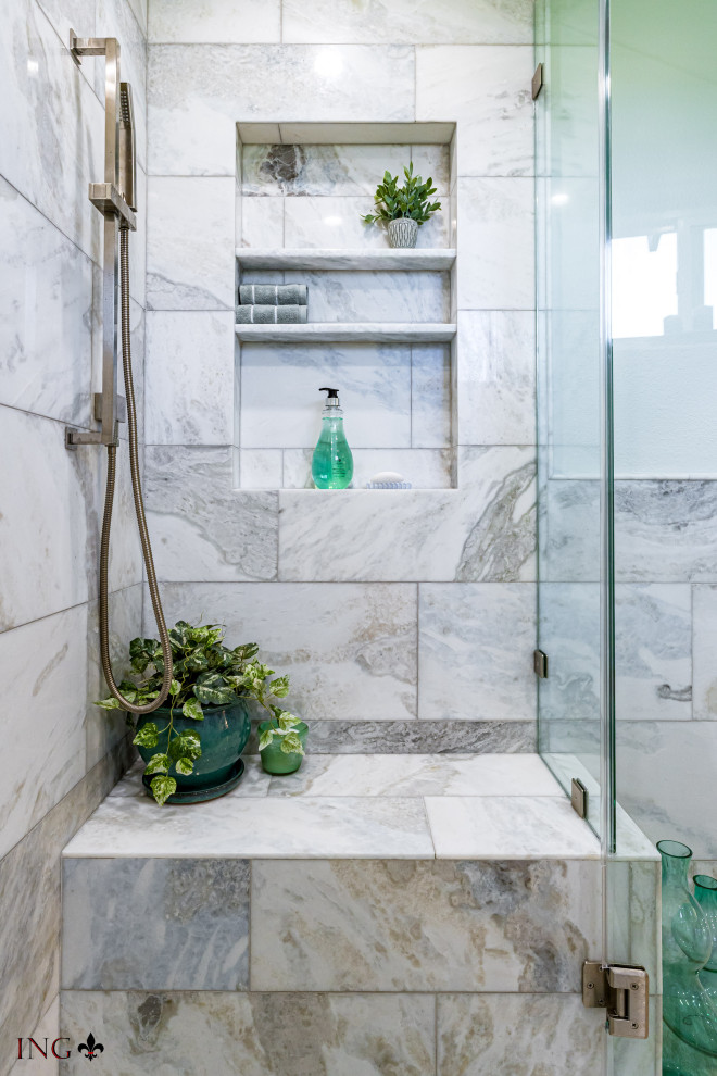 Bathroom Remodel / Retiling of Shower, Shower Bench and Enclosure