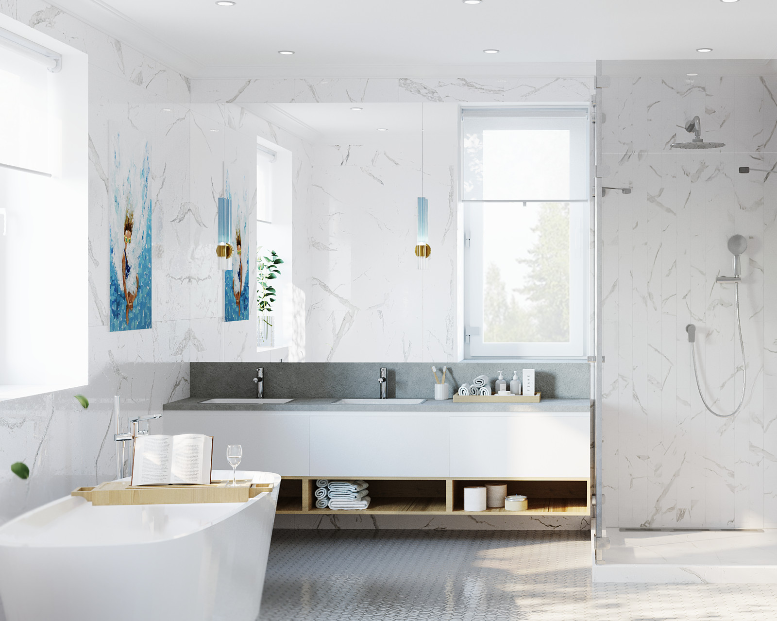 Дизайн проект интерьера коттеджа 140 кв.м.