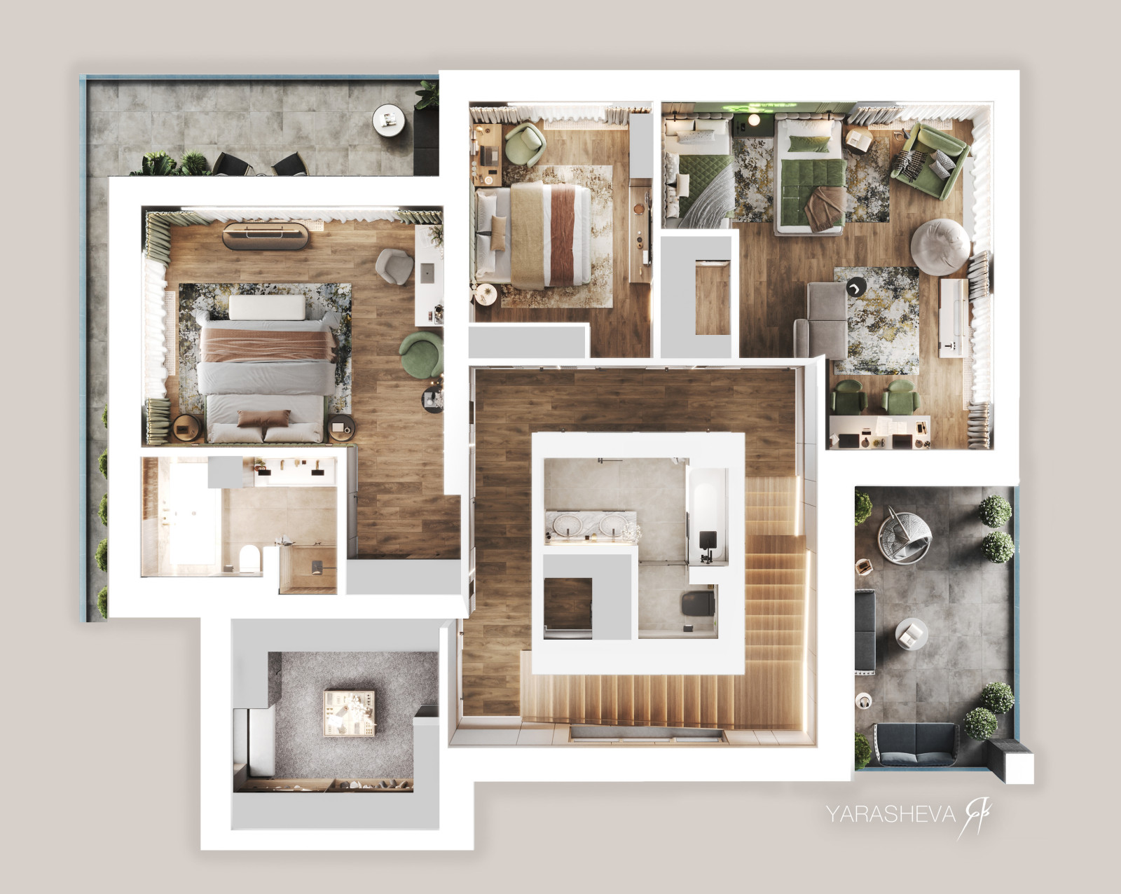 Загородный дом в КП Хюгге Хаус 380 м кв.