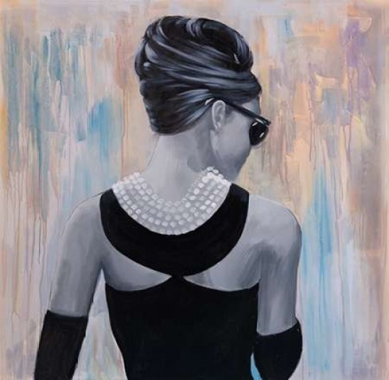 "Audrey Hepburn Abstract Style Back View" Poster Print by Atelier B Art Studio