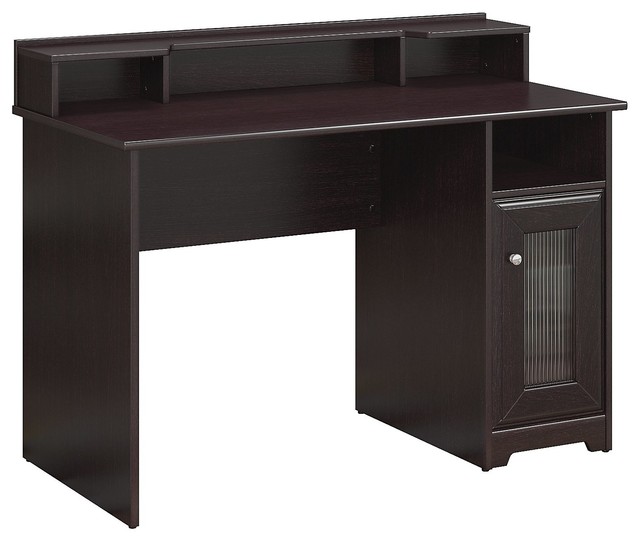 Cabot Computer Desk With Desktop Organizer Espresso Oak