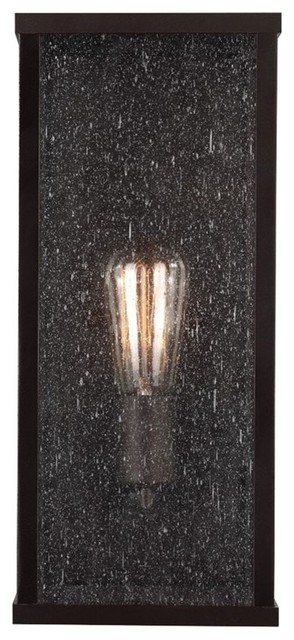 Lumiere Oil Rubbed Bronze One-Light 15-Inch High Outdoor Wall Sconce with Clear
