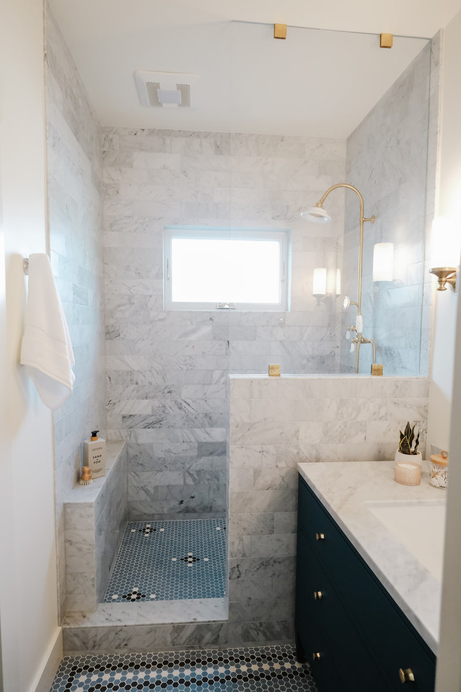 Classic mosaic bathroom remodel