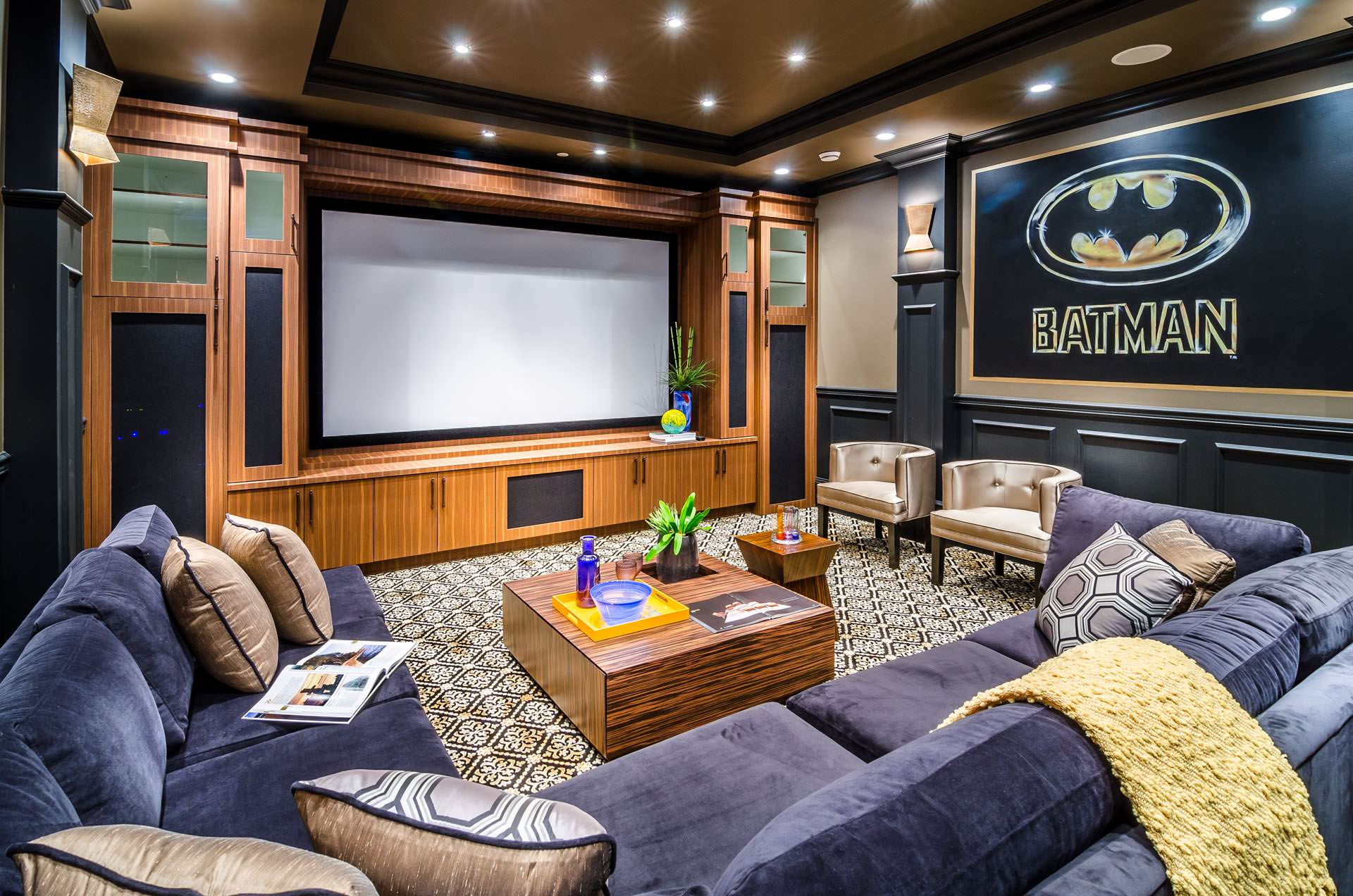 Batman Home Theater Design Ideas 75 Contemporary Home Theater Ideas