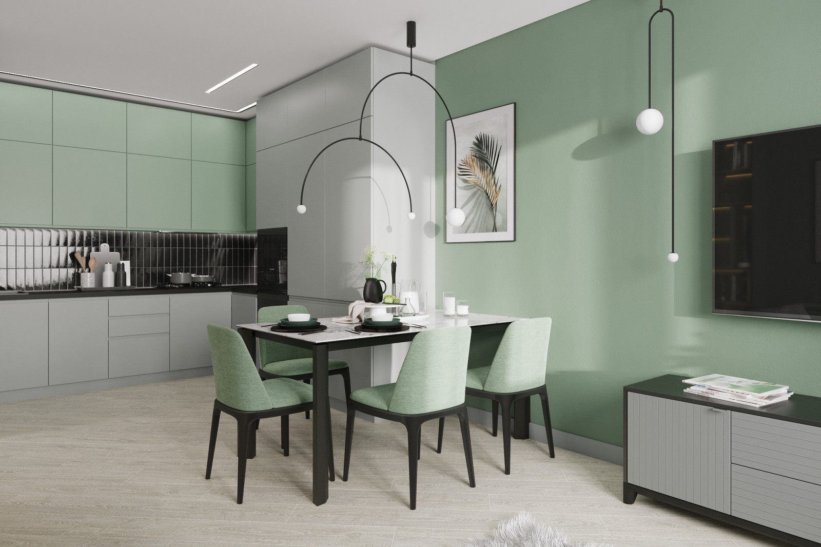 Кухня-Гостиная, ракурс 2