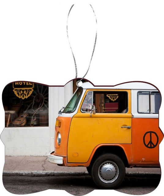 Vintage Orange Volkswagen Beetle Van Design Rectangle Christmas Tree Vintage Orange Volkswagen Beetle Van Design Rectangle Christmas Tree Ornament