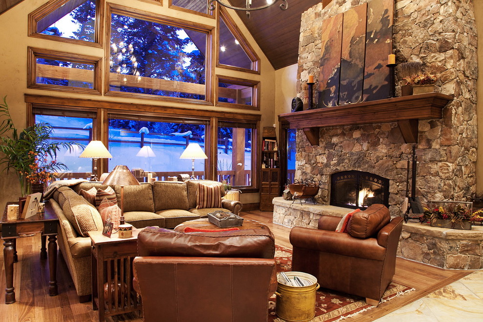 This is an example of a traditional family room in Salt Lake City.