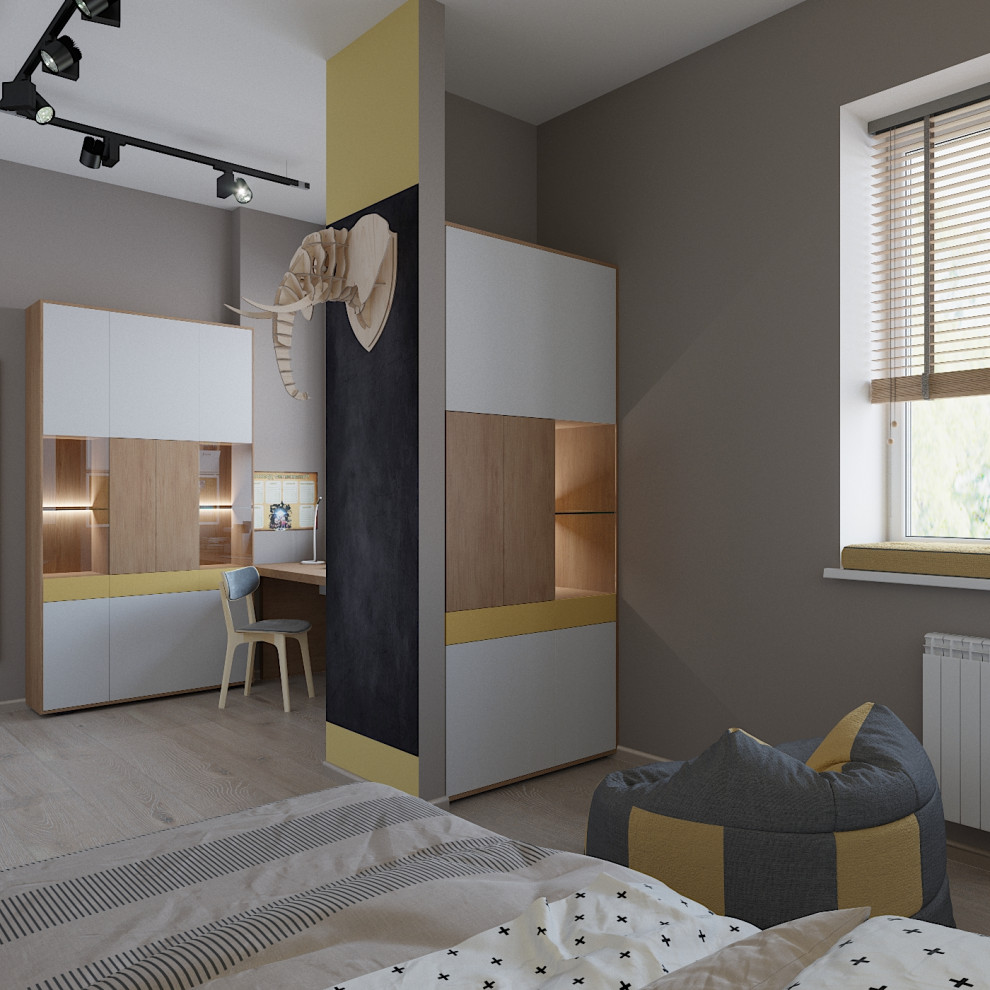 Современная гостинная с Камином