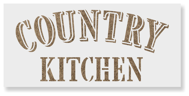 Country Kitchen Stencil for DIY Projects - Contemporary - Wall Stencils