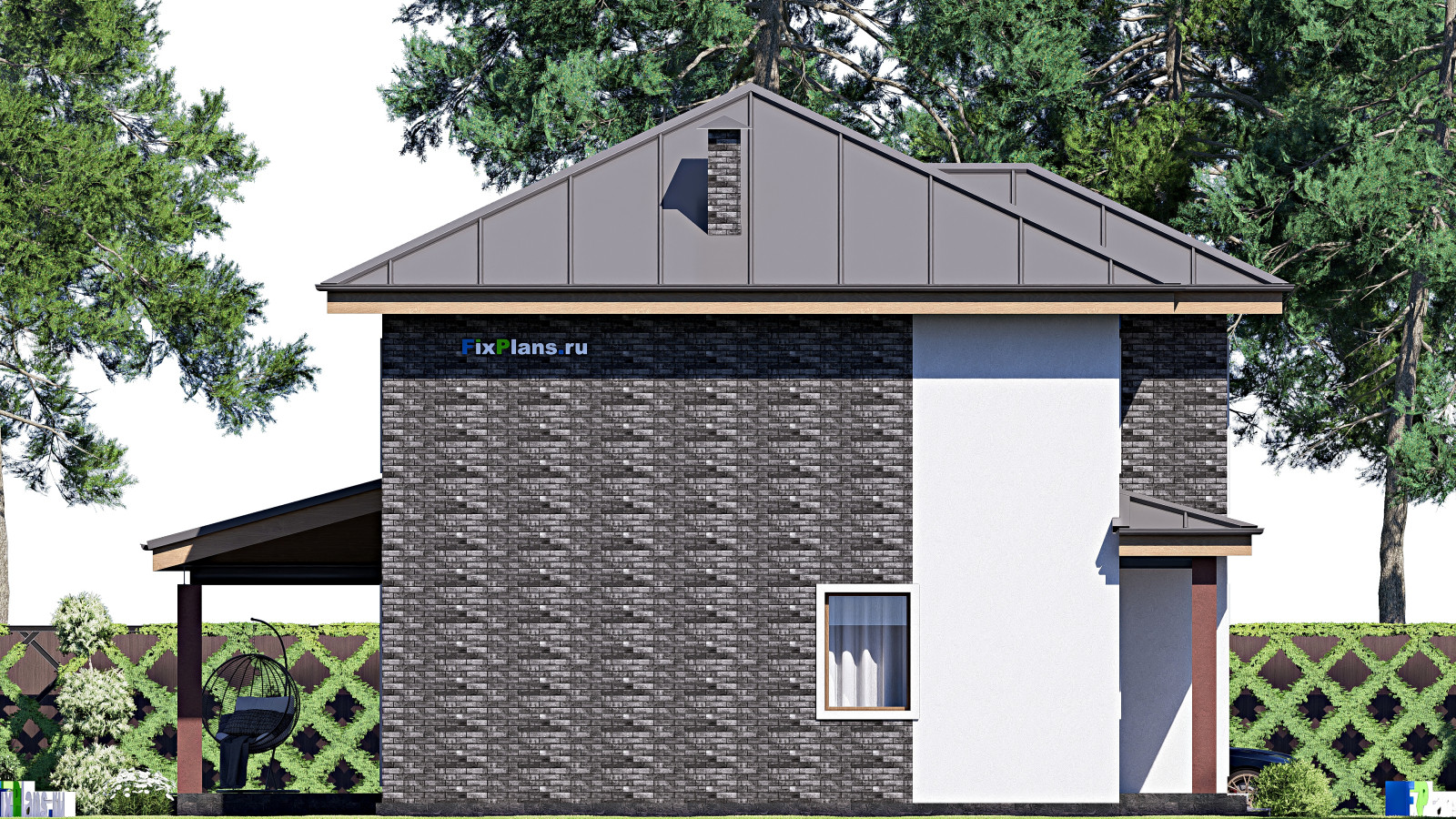 Проект двухэтажного дома 13х12 м S154м2 F-17414