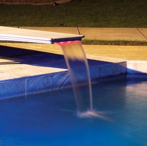 Inter-Fab T7 Edgewater Diving Board Waterfall with LED Lighting