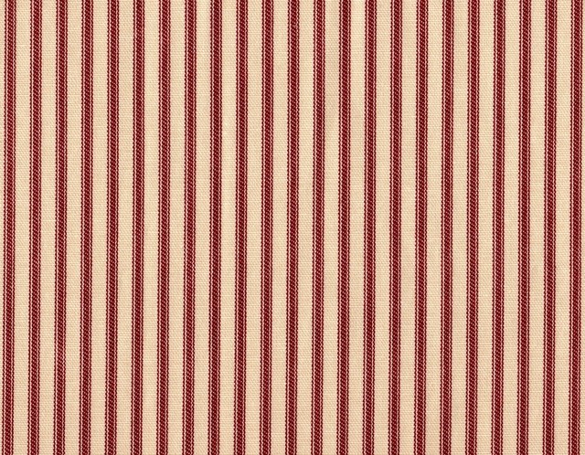 90" Tablecloth Round Ticking Stripe Crimson Red