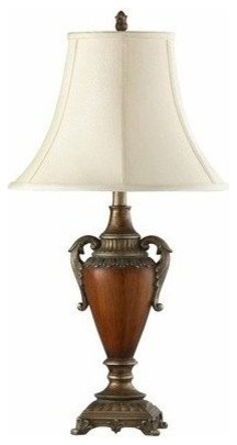 Cal Lighting Two Light Decorative Table Lamp - Antique Brass Finish