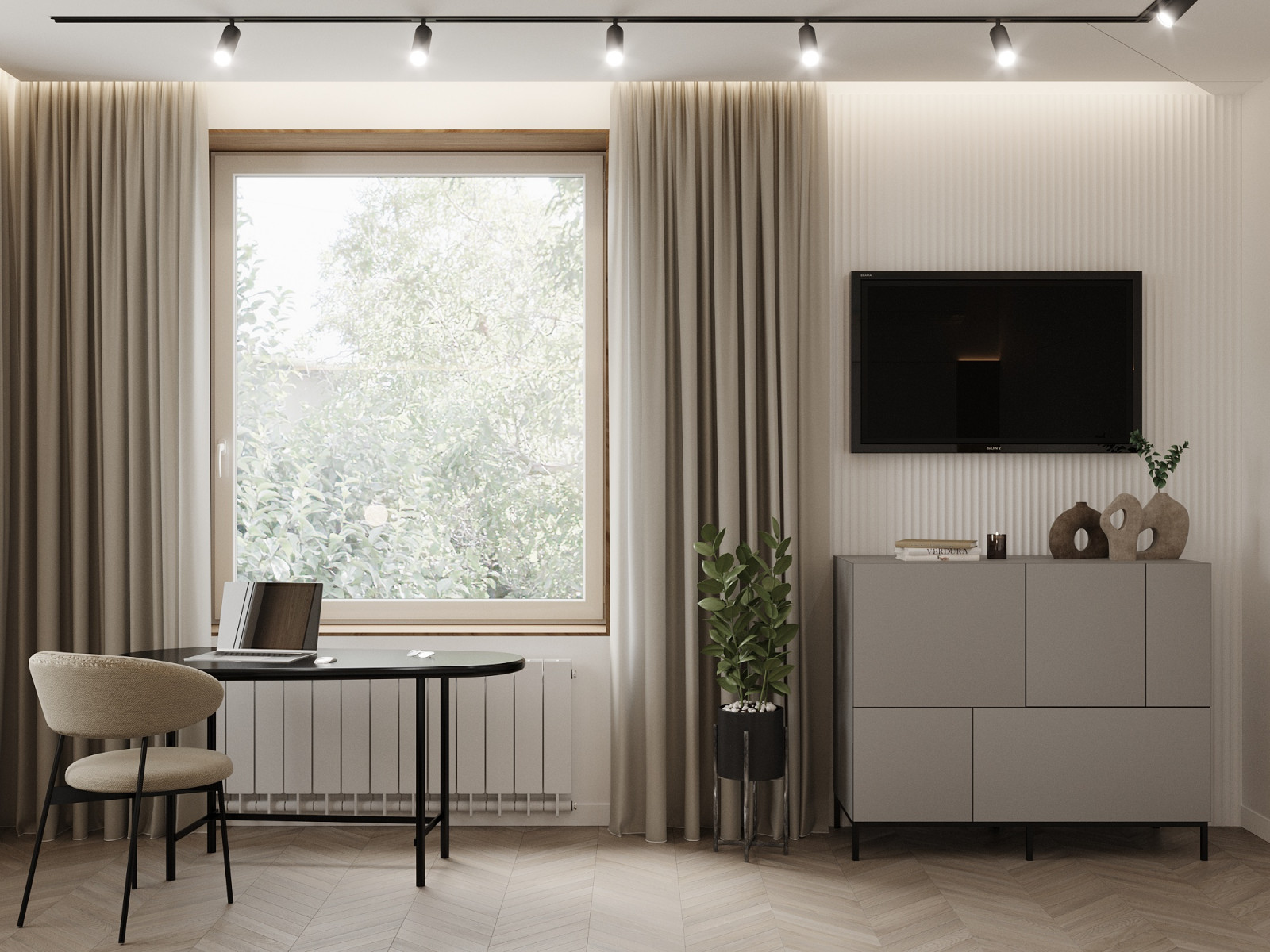 Мастер-спальня в загородном доме