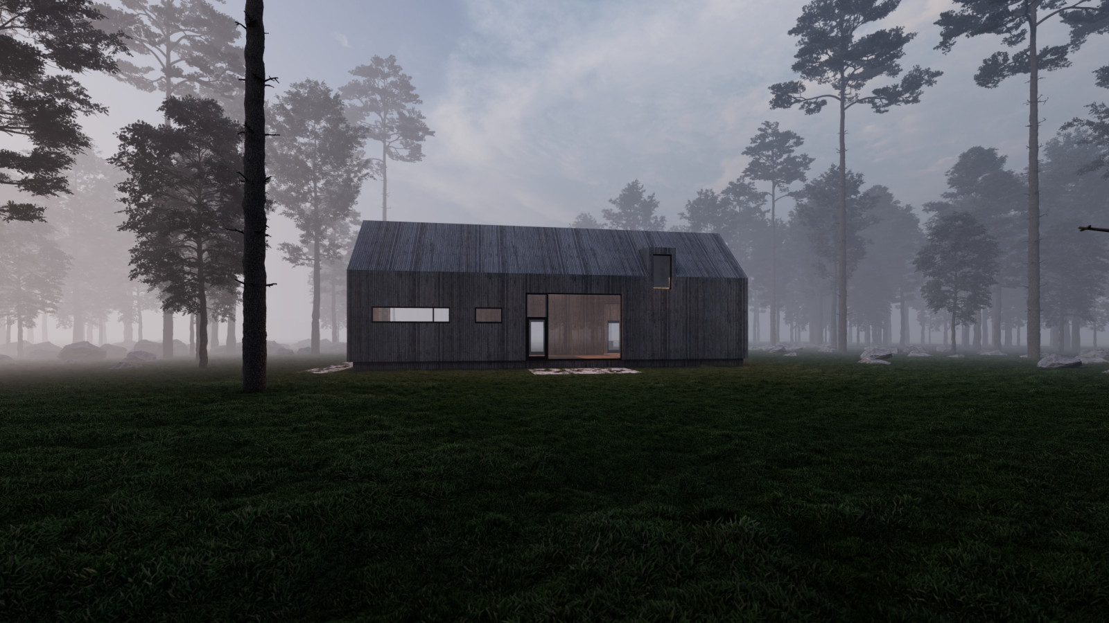 Бассейн в лесу