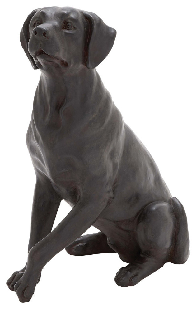 Dog Statue Style Selections Polystone Welcome Home Golden Lab Decor