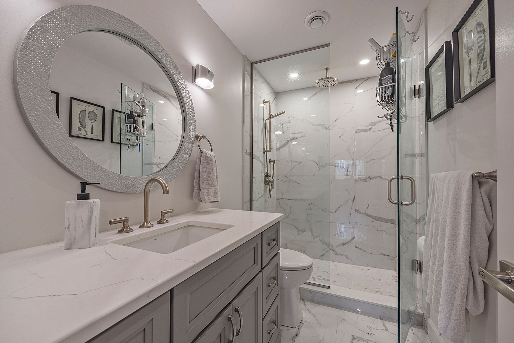 Contemporary Luxury Modern Basement Bathroom Remodel
