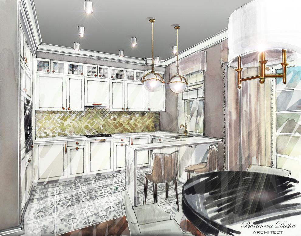 Проект таунхауса в Новой Москве площадью 300 кв м. В процессе реализации