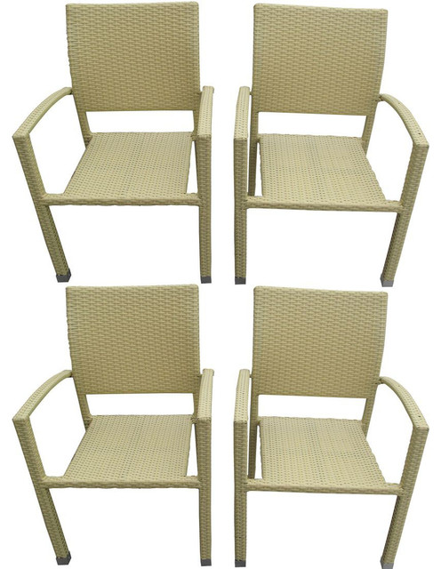 Bella Dining Chairs Set of 4 in Tan