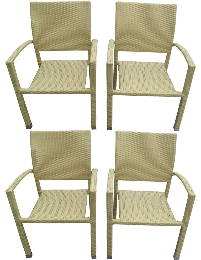 Bella Dining Chairs Set of 4 in Tan