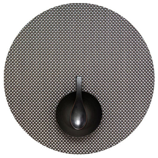 Titanium Basketweave Placemat by Chilewich, Round