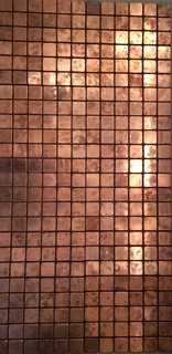 Ideas of use of real copper mosaic tiles