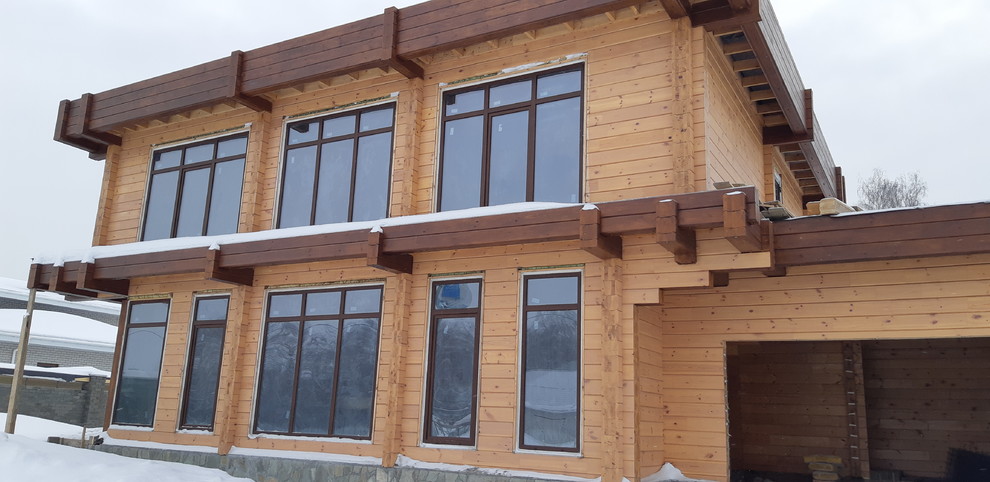 Дом из клееного бруса в пригороде Барнаула