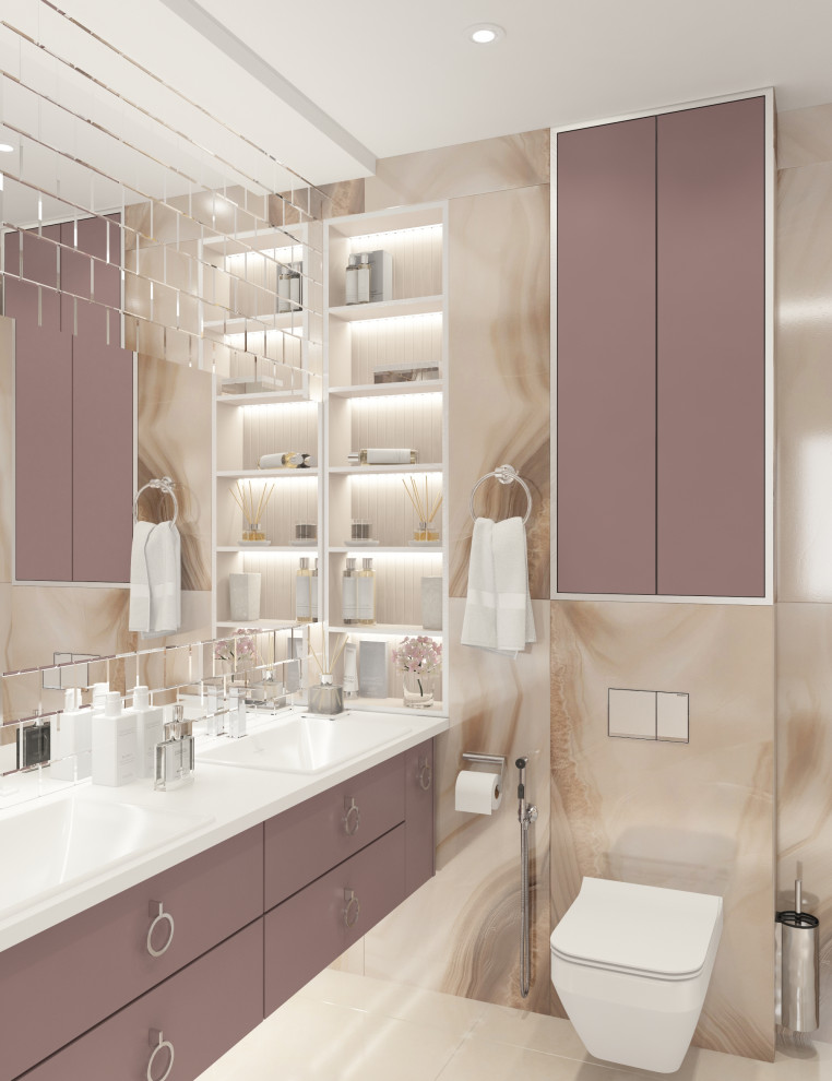 Нежнейший дизайн трехкомнатной квартиры