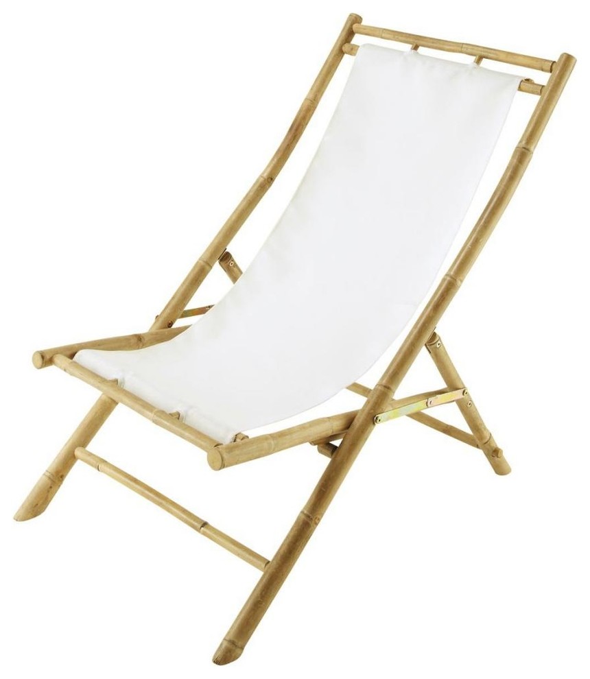 Bamboo Relaxing Chair - White