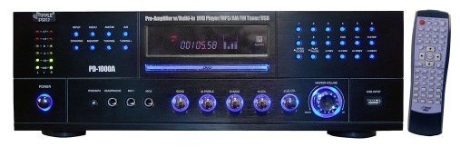 Pyle PD1000A 1000 Watt AM-FM Receiver with Built-in DVD-MP3-USB