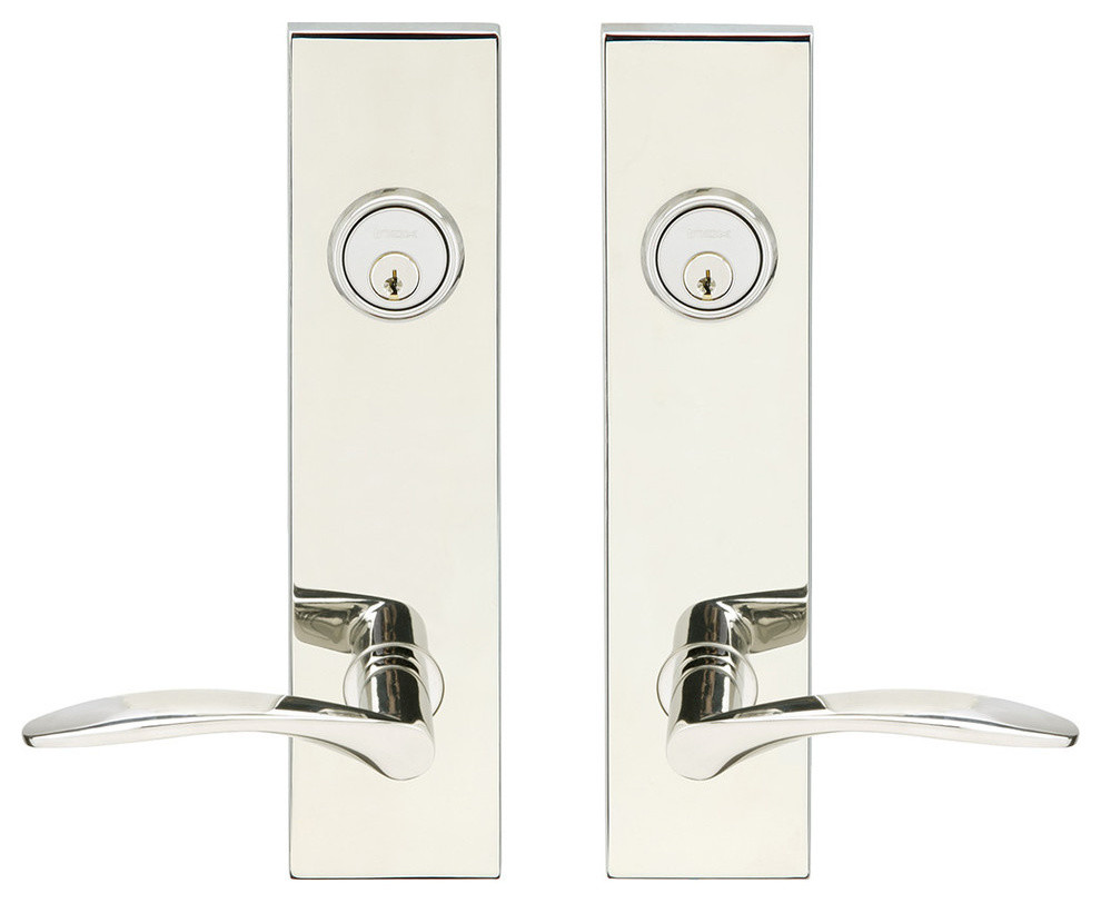 Crest Lever, Tubular Entry, Double Cylinder, Satin Stainless Steel ...