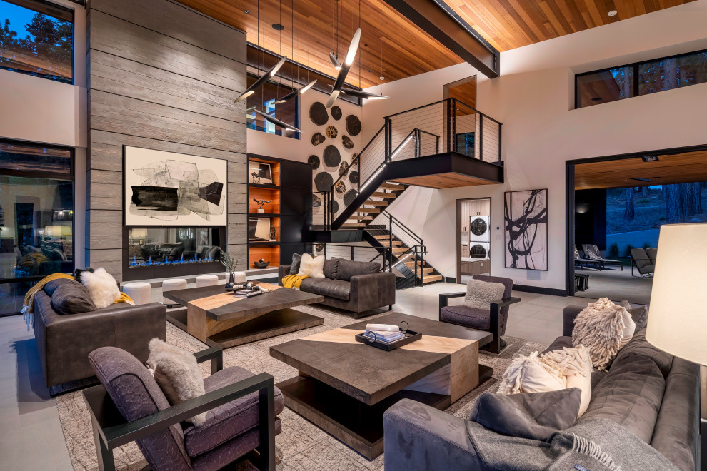 Inspiration for a contemporary living room in Sacramento.