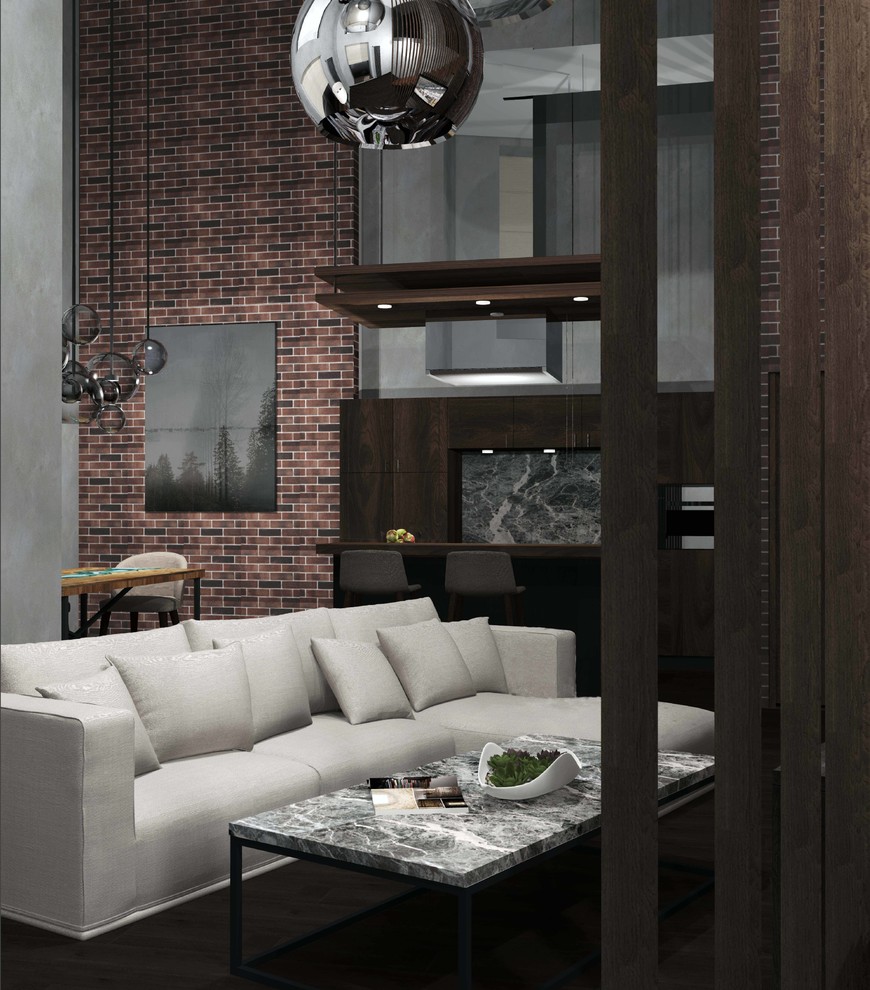 Квартира в современном стиле с элементами лофт