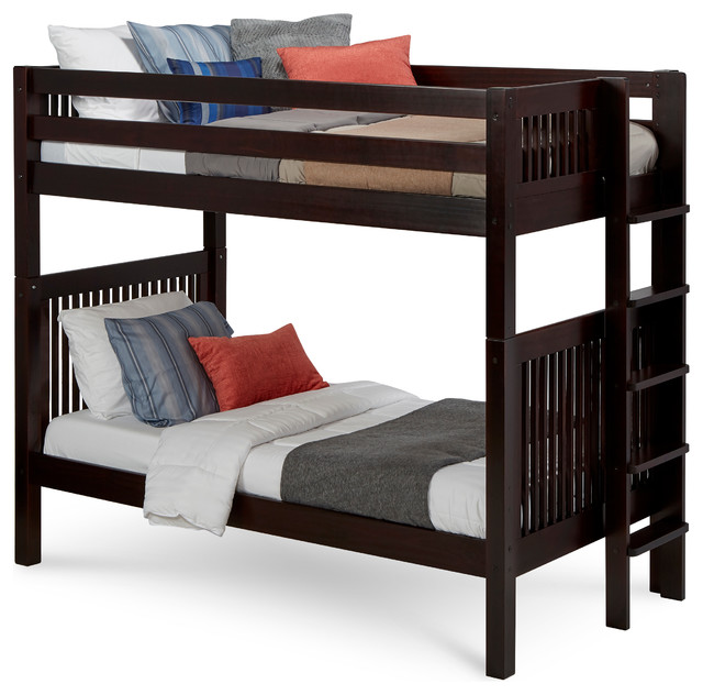 Camaflexi Twin Bunk Bed Mission Headboard Lateral Angle Ladder Camaflexi Twin Bunk Bed Mission Headboard Lateral Angle Ladder Craftsman Beds By