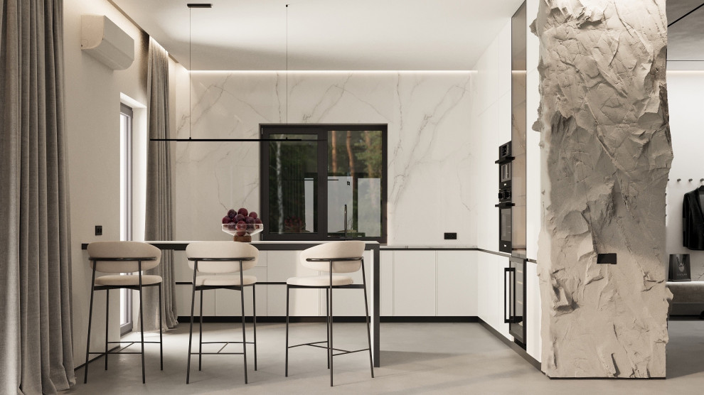 №5 Дизайн-проект кухня-гостиная-прихожая