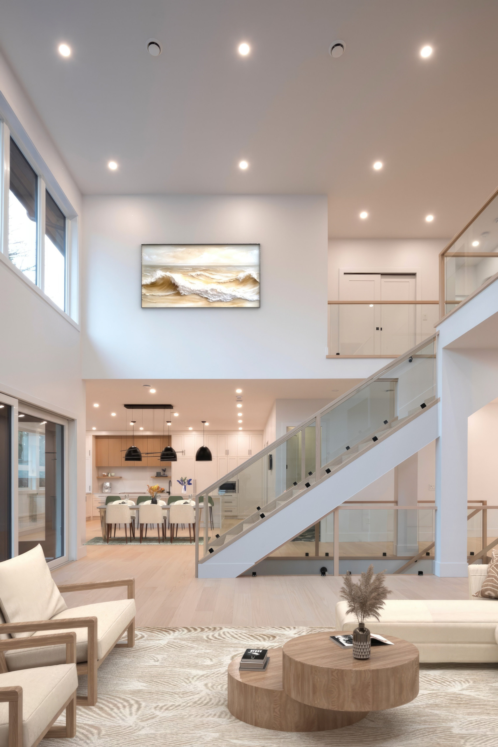 Family Room w/ high Ceiling