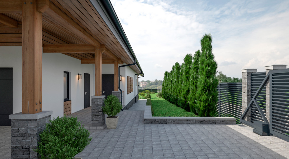 Одноэтажный дом 200 кв.м на склоне