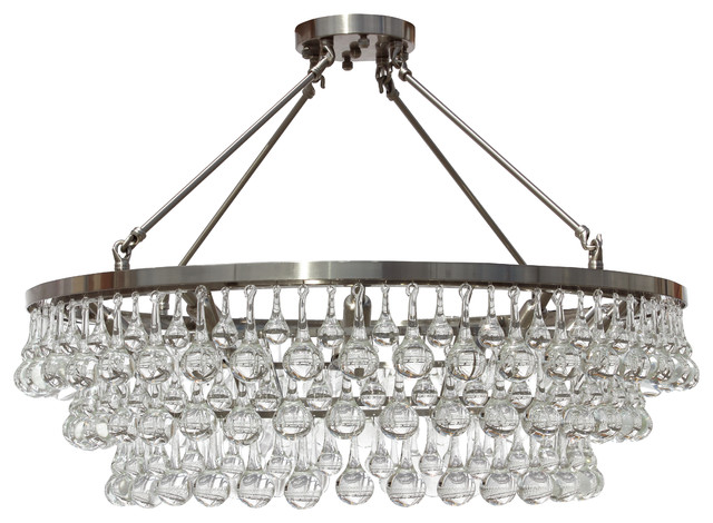 Lightupmyhome Celeste Flush Mount Glass Drop Crystal Chandelier