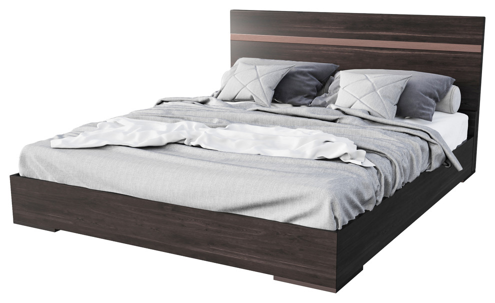 Nova Domus Benzon Italian Modern Dark Rovere Bed, Queen