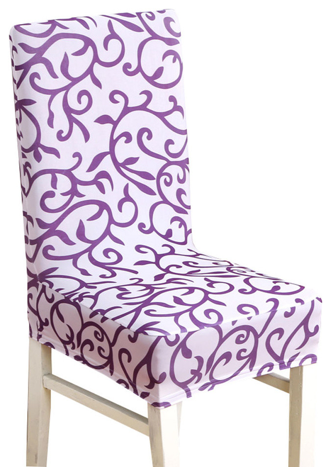 Stretch Banquet Chair Cover Purple And, Purple Dining Room Chair Covers