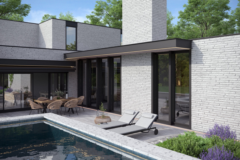 Современный дом с бассейном