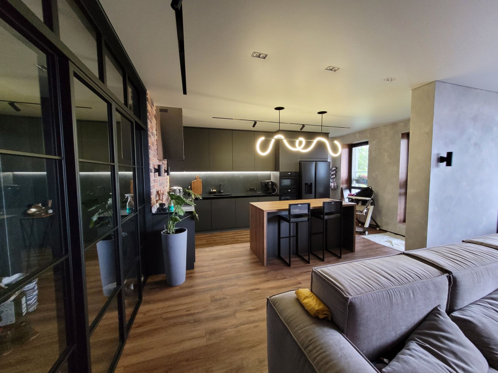 Кухня в лофт интерьере