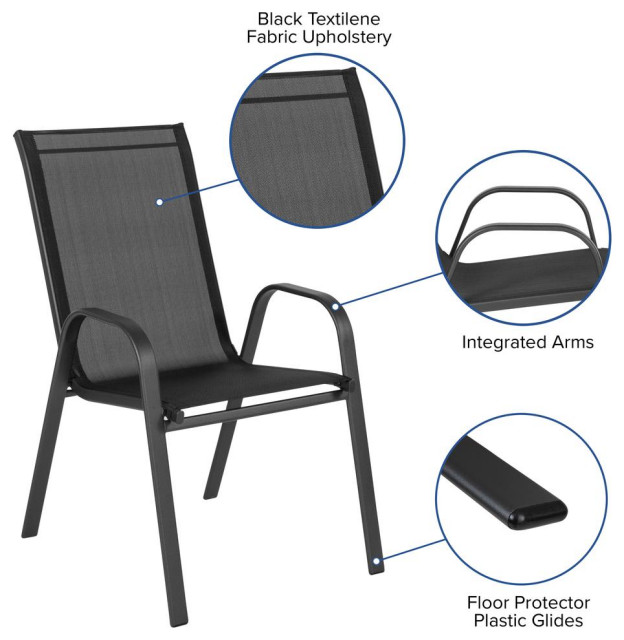 7 Piece Outdoor Patio Dining Set - 55 Tempered Glass Patio Table with ...