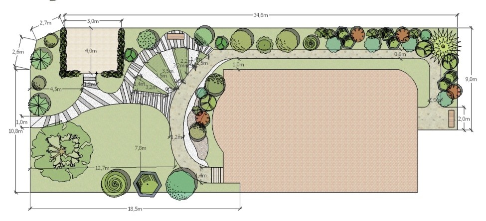 Посев газона, посадка саженцев. посадка многолетних цветов, укладка дорожки, авт
