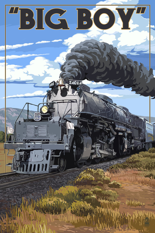 "Big Boy Steam Engine 4014" Print, 24"x36"