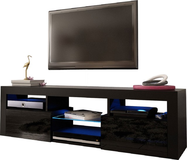 Bari 160 Wall Mounted Floating 63 Tv Stand With Led Lights